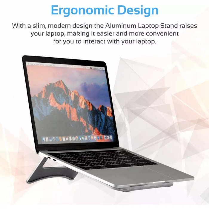 Suport Pliabil din Aluminiu cu Inaltime fixa pentru Laptop sau Notebook 24 x 21 cm [6]