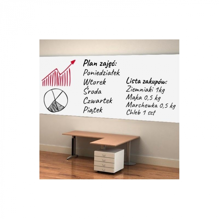 Tabla Scolara Alba sub Forma de Autocolant pentru Scris cu Markerul - 2 m x 45 cm [5]