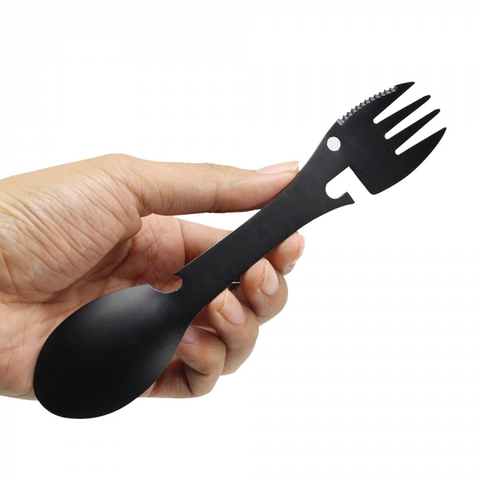 Ustensila Multifunctionala pentru Camping si Drumetii  Tip Spork 5 in 1 G Glixicom® [3]