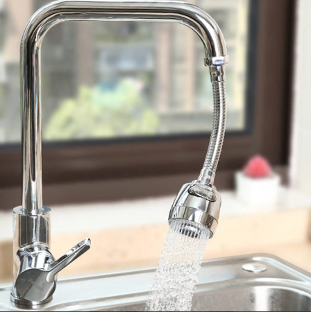Accesorii & Organizare Bucatarie - Extensie Flexibila pentru Robinet cu Brat Metalic 2 Moduri de Folosire Compatibilitate Universala 19 x 5 x 2 cm