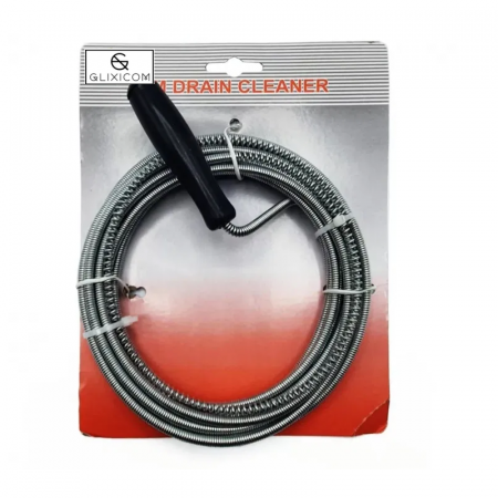 Accesorii & Organizare Baie - Sarpe Desfundat Tevi si Conducte din Otel cu Maner Rotativ Lungime 3 m Diametru 6 mm