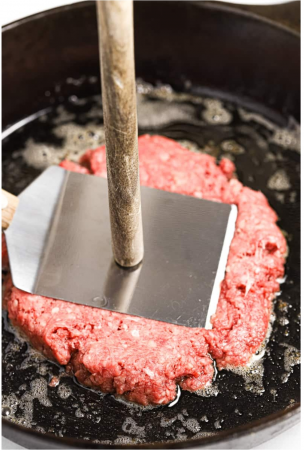 Spatula pentru Gratar Plita sau Hamburger din Inox cu Maner din Lemn 35 x 11 cm [3]