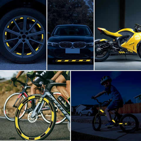 Banda Reflectorizanta Autoadeziva Pentru Bicicleta, Motocicleta, Masina, Scari sau Obiecte Dimensiuni 800x1 cm, Rosu Glixicom banda reflectorizanta dedeman [43]