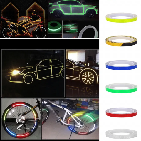 Banda Reflectorizanta Autoadeziva Pentru Bicicleta, Motocicleta, Masina, Scari sau Obiecte Dimensiuni 800x1 cm, Rosu Glixicom banda reflectorizanta dedeman [17]