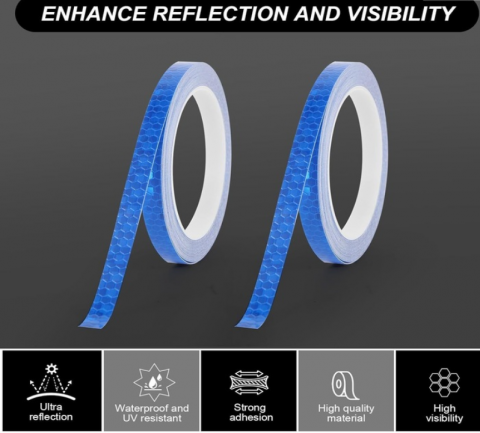 Banda Reflectorizanta Autoadeziva Pentru Bicicleta, Motocicleta, Masina, Scari sau Obiecte Dimensiuni 800x1 cm, Rosu Glixicom banda reflectorizanta dedeman [53]