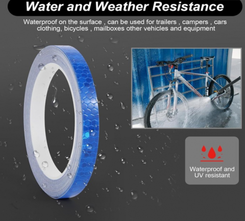 Banda Reflectorizanta Autoadeziva Pentru Bicicleta, Motocicleta, Masina, Scari sau Obiecte Dimensiuni 800x1 cm, Rosu Glixicom banda reflectorizanta dedeman [51]
