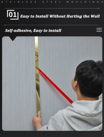 Banda metalica autoadeziva dedeman Banda metalica decorativa Platbanda autoadeziva emag Banda decorativa negru perete mobilier spatiu dormitor living bucatarie banda otel inoxidabil autoadeziva argintiu glixicom banda decorativa aurie ieftina [10]