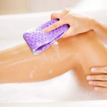 Burete de Baie din Silicon pentru Spalare Corporala si Exfoliere Piele Moarta – Curatare Profunda si Masaj [0]