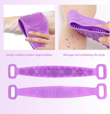 Burete de Baie din Silicon pentru Spalare Corporala si Exfoliere Piele Moarta – Curatare Profunda si Masaj [6]