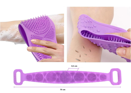 Burete de Baie din Silicon pentru Spalare Corporala si Exfoliere Piele Moarta – Curatare Profunda si Masaj [3]