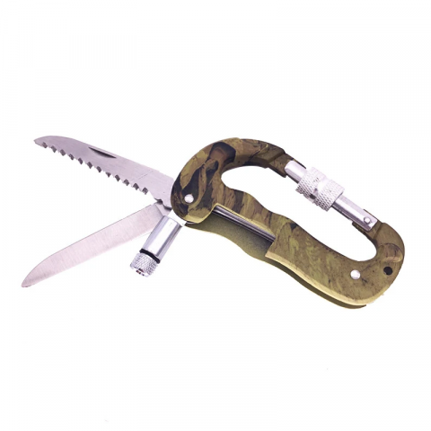 Sport  & Articole Outdoor - carabina multifunctional drumetii carabina multifunctionala 5 in 1 cutit fierastrau agatatoare lanterna camping drumetie
