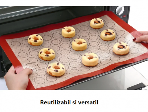 Covoras silicon macarons covoras silicon perforat pentru copt dedeman emag jumbo leroy merlin carrefour ieftine nontoxic fara BPA  foaie copt fursecuri macarons prajituri [1]