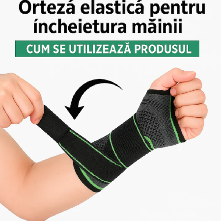 fasa elastica incheietura mana ajustabila cu banda velcro dr max farmacia tei catena fasa elastica mana activitati sportive culturism ridicare greutati [2]