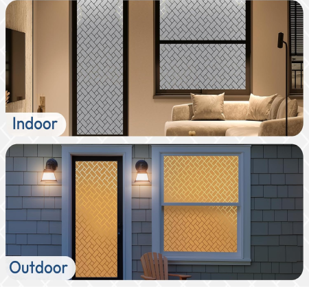 Folie Decorativa Pentru Geam, Dungi Mate Pentru Intimitate si Protectie Solara, Folie Decorativa Pentru Geam Folie autocolanta geam Folie Geam Folie autocolanta geam termopan Folie geam sa nu se vada din exterior Folie geam termopan sa nu se vada in casa Folie sablata Folie mata pentru geam Folie adeziva pentru geam [20]