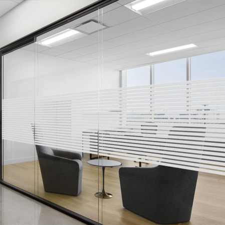 Folie Decorativa Pentru Geam, Dungi Mate Pentru Intimitate si Protectie Solara, Folie Decorativa Pentru Geam Folie autocolanta geam Folie Geam Folie autocolanta geam termopan Folie geam sa nu se vada din exterior Folie geam termopan sa nu se vada in casa Folie sablata Folie mata pentru geam Folie adeziva pentru geam [5]