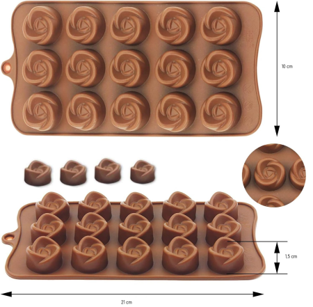 Forma Silicon pentru Ciocolata forma bomboane jumbo forma cuburi gheata trandafiri forma silicon jeleu matrita silicon bomboane  forma silicon bomboane casa  ciocolata de casa in forma silicon [3]