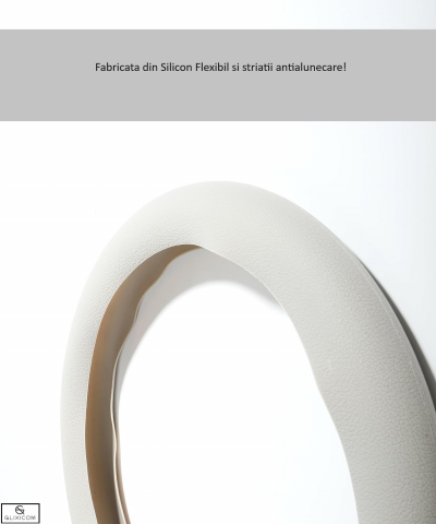 Husa Volan Universala din Silicon Negru Husa volan silicon emag Protectie Siguranta si Confort la Volan Diametru 33-40 cm Husa volan silicon dedeman [21]