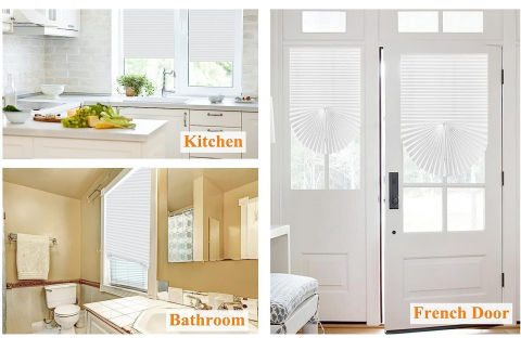 Jaluzea Plisata cu Sistem de Prindere Autoadeziv Glixicom 60 x 150 cm, Alba, jaluzele geamuri mansarda rulou dedeman velux leroy merlin pentru ferestre interior hornbach jaluzele ieftine  jysk [11]