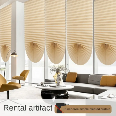 Jaluzea Plisata cu Sistem de Prindere Autoadeziv Glixicom 60 x 150 cm, Alba, jaluzele geamuri mansarda rulou dedeman velux leroy merlin pentru ferestre interior hornbach jaluzele ieftine  jysk [7]