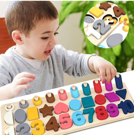 joc lemn de tip montessori joc copii jumbo noriel emag [3]