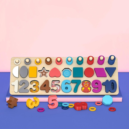 joc lemn de tip montessori joc copii jumbo noriel emag [4]