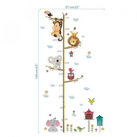 Metru Inaltime Copii de tip Autocolant 70 - 170 cm Animale si Pasari [3]
