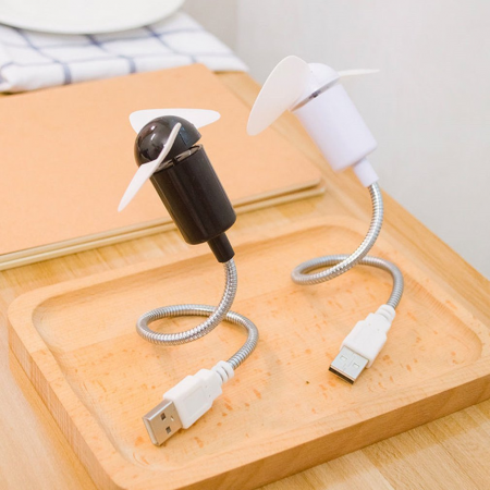 Mini Ventilator cu Alimentare USB si Brat Metalic Reglabil pentru Laptop sau PC 31 cm x 11,5 cm [1]