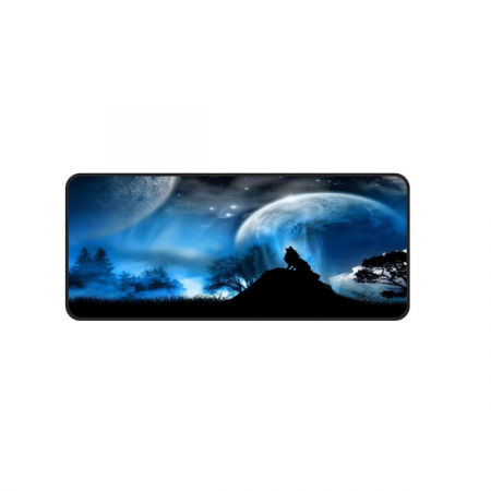 Mousepad Cauciucat pentru Gaming 90 cm x 40 cm x 3 mm Model Lup Cusaturi Laterale si Baza Cauciucata [2]