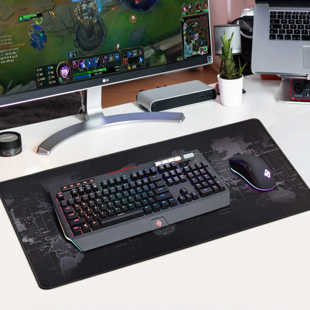 Mousepad Cauciucat pentru Gaming 90 x 40 cm x 3 mm Negru