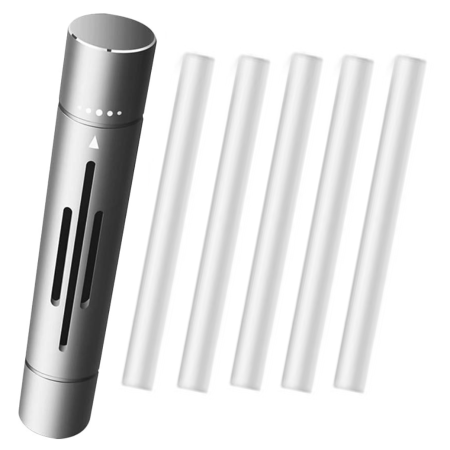 Odorizant Auto din Aluminiu cu 5 Rezerve Uleiuri Esențiale – Parfum Auto Premium, Design Elegant si Aroma Intensa de Durata [8]