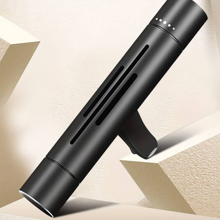 Odorizante/Accesorii Auto - Odorizant Auto din Aluminiu cu 5 Rezerve Uleiuri Esențiale – Parfum Auto Premium, Design Elegant si Aroma Intensa de Durata