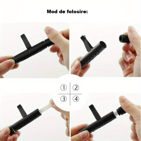 Odorizant Auto din Aluminiu cu 5 Rezerve Uleiuri Esențiale – Parfum Auto Premium, Design Elegant si Aroma Intensa de Durata [3]