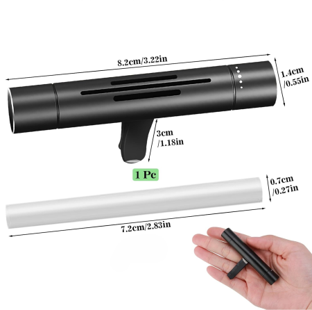 Odorizant Auto din Aluminiu cu 5 Rezerve Uleiuri Esențiale – Parfum Auto Premium, Design Elegant si Aroma Intensa de Durata [4]