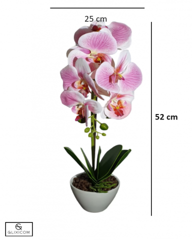 Orhidee din silicon la ghiveci ceramic glixicom Orhidee plastic dedeman Flori artificiale mari leroy brico jysk ikea orhidee artificiala ieftina [6]