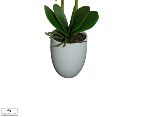 Orhidee din silicon la ghiveci ceramic glixicom Orhidee plastic dedeman Flori artificiale mari leroy brico jysk ikea orhidee artificiala ieftina [7]