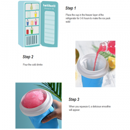 Pahar pentru facut Slushy Suc Inghetat Milkshake Cup Frozen Pahar Slushy Maker Emag Pahar Suc inghetat Ice Cup [6]