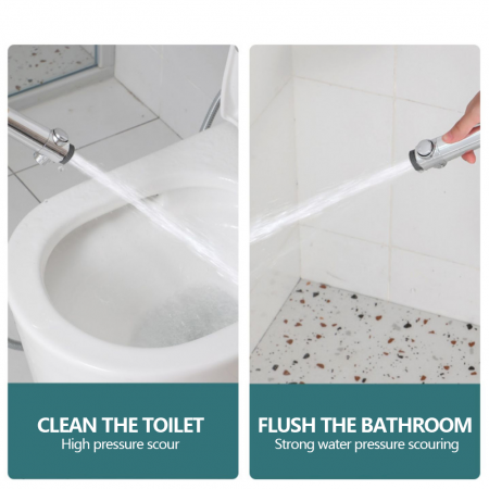 Para Dus cu Elice si Jet Turbo din ABS Cromat Sita din Otel Inoxidabil Cap Rotativ 360 [2]