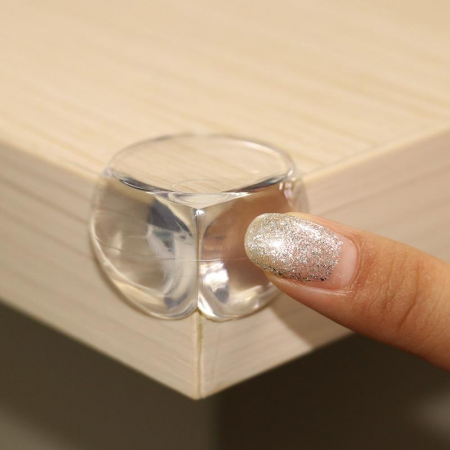 Set 10 Protectii Colturi din Silicon aplicabile cu Banda Dublu Adeziva