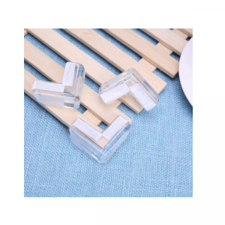 Set 10 Protectii Colturi din Silicon Forma L aplicabile cu Banda Dublu Adeziva 4 x 2 x 4 cm [2]