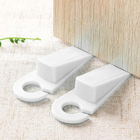 Set 2 Bucati Opritor Usa Alb din PVC cu Agatatoare 13 x 3 cm G Glixicom® [4]