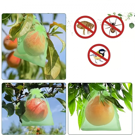 Saci din Plasa pentru  Protectie  Fructe si Legume, Anti-Insecte, Anti-Pasari, Anti-Rozatoare  Reutilizabili  cu Snur plasa protectie fructe si legume dedeman plasa protectie fructe insecte si pasari brico [9]