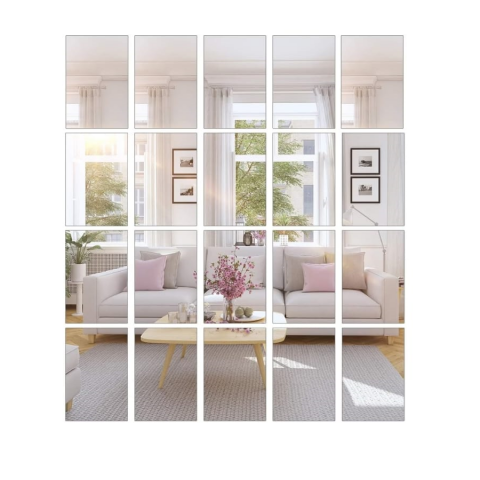 Set oglinzi acrilice  model dreptunghi 10x 15 cm, argintiu, oglinda acrilica perete mare decortiva dedeman dormitor rama ikea baie dedeman jysk  emag pret ieftin  mobexpert moderne ieftine leroy merlin autocolant  dreptunghi [8]