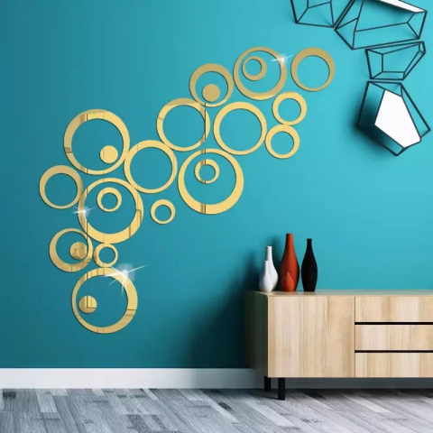 oglinda deorativa cercuri auriu negru 24 piese oglinda decorativa acrilica dedeman ikea jumbo oglinda decorativa pvc design interior obiecte sau mobila [10]
