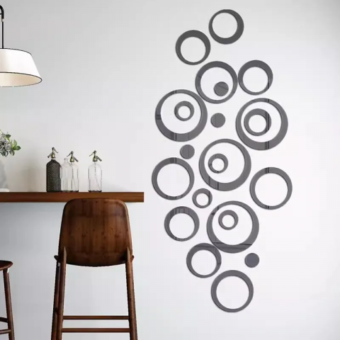 oglinda deorativa cercuri auriu negru 24 piese oglinda decorativa acrilica dedeman ikea jumbo oglinda decorativa pvc design interior obiecte sau mobila [11]