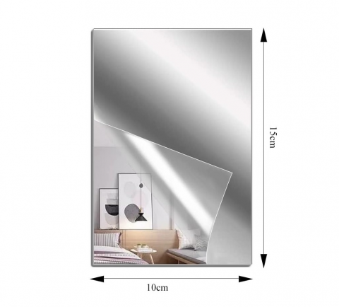 Set oglinzi acrilice  model dreptunghi 10x 15 cm, argintiu, oglinda acrilica perete mare decortiva dedeman dormitor rama ikea baie dedeman jysk  emag pret ieftin  mobexpert moderne ieftine leroy merlin autocolant  dreptunghi [12]