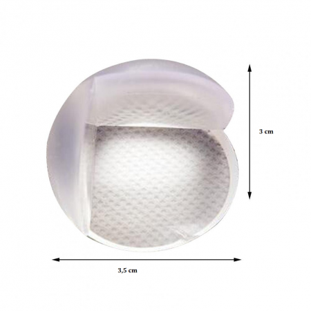 Set 4 Aparatoare Colturi din Silicon aplicabile cu Banda Dublu Adeziva 3M 3,5 x 3 x 3,5 [3]