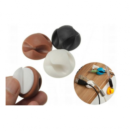 Set 4 Cleme pentru Organizarea Cablurilor Autoadezive Alb G Glixicom® [5]