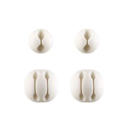 Set 4 Cleme pentru Organizarea Cablurilor Autoadezive Alb G Glixicom® [2]