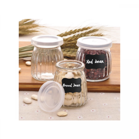 Set 40 etichete autodeazive reutilizabile pentru borcan sticla caserola + marker vopsea alba [4]