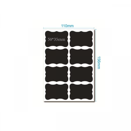 Set 40 etichete autodeazive reutilizabile pentru borcan sticla caserola + marker vopsea alba [2]